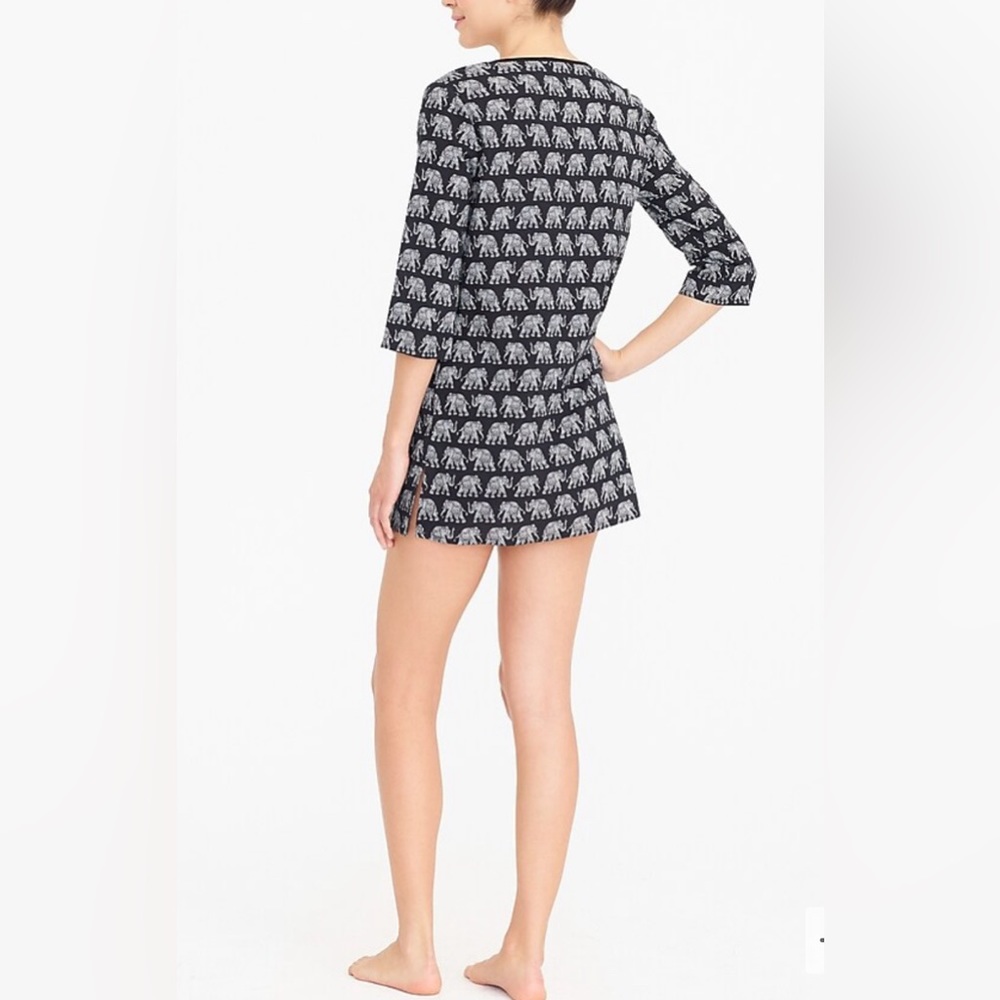 J Crew Tissue Tunic In Flamingo Pattern - image 2